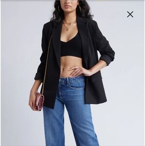 032 Nordstrom OPEN EDIT Black Blazer Jacket